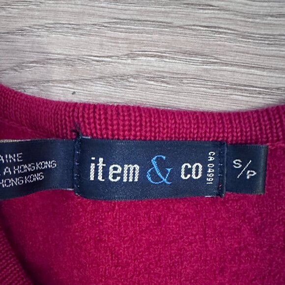 Vtg Embroidered Wool Lady Jacket Cardigan Christmas Sweater sz M - Picture 7 of 13